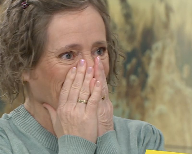 En chockad Susanne efter storvinsten på fem miljoner kronor. Foto: Skärmavbild TV4 En chockad Susanne efter storvinsten på fem miljoner kronor. Foto: Skärmavbild TV4